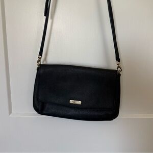 Black Kate Spade purse with gold detail